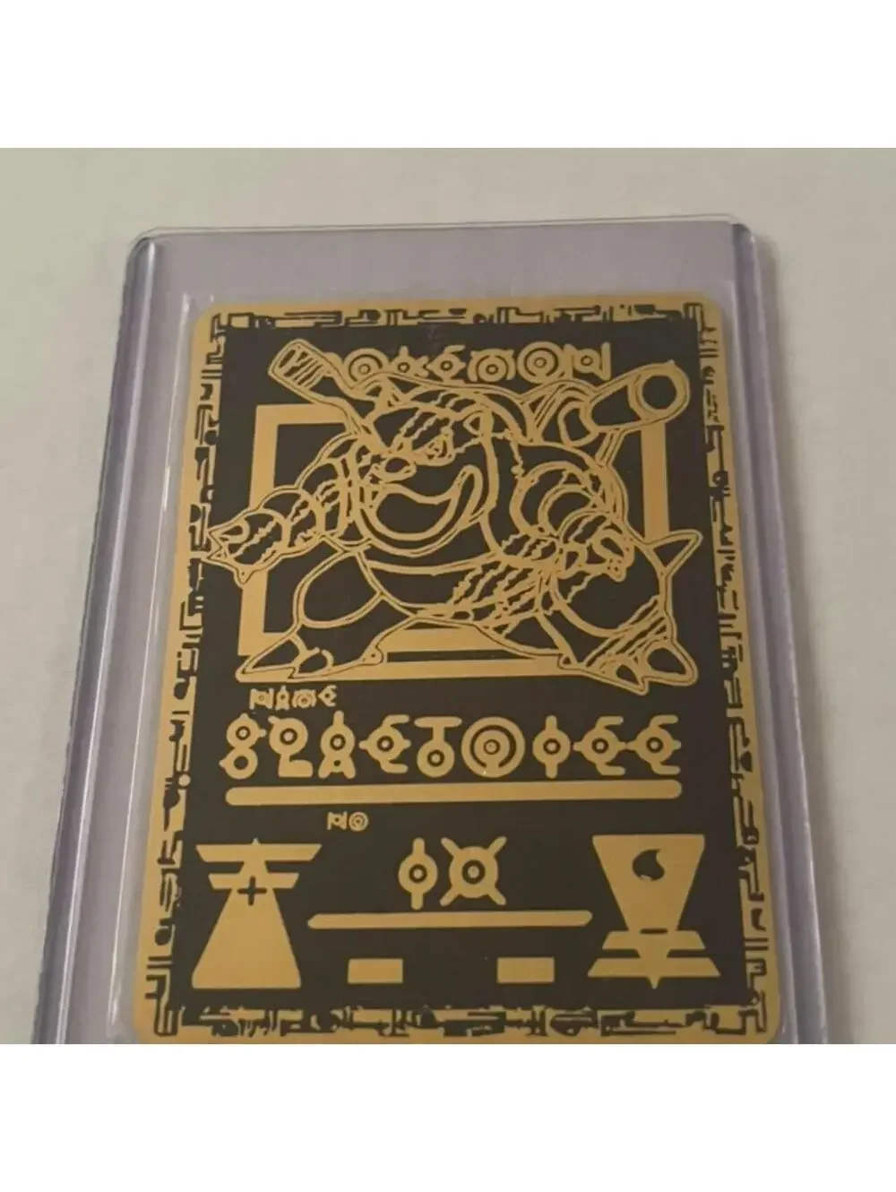 Blastoise Gold Metal Card - Black & Gold - Pokemon Novelty Display - Custom